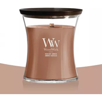 Vela aromática WoodWick Radiant Amber Elipsa 453,6 g