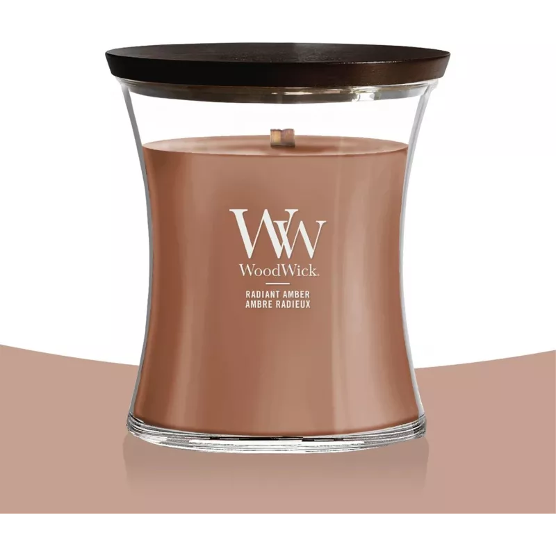 Vela aromática WoodWick Radiant Amber Elipsa 453,6 g