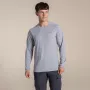 Craghoppers NosiLife Abel camiseta de manga larga - Soft Grey Marl - talla M