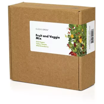 Click & Grow cápsulas de plantas mix de frutas y verduras para Smart Garden, pack de 9 (PPMFVX9)