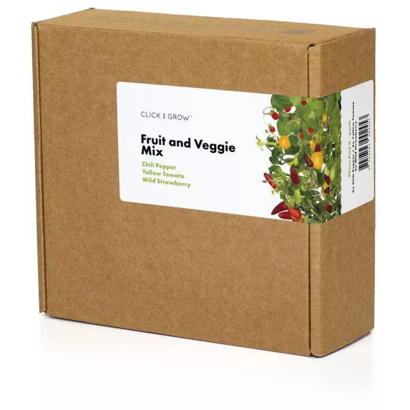 Click & Grow cápsulas de plantas mix de frutas y verduras para Smart Garden, pack de 9 (PPMFVX9)