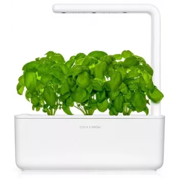 Click & Grow The Smart Garden 3 huerto de interior con luz LED de crecimiento, blanco