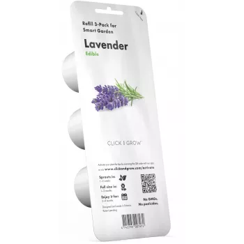 Click & Grow Smart Garden recambio lavanda, 3 cápsulas de plantas (SGR30X3)