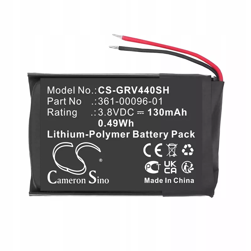Cameron Sino 130mAh batería de repuesto para Garmin Vivoactive 4S (40mm) - tipo 361-00096-01 / CS-GRV440SH