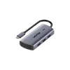 UNITEK hub multipuerto USB-C 6 en 1 | 3x USB-A 5Gbps | PD 100W | HDMI 4K@30Hz | RJ45 Gigabit Ethernet | Space Grey