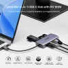 UNITEK hub multipuerto USB-C 6 en 1 | 3x USB-A 5Gbps | PD 100W | HDMI 4K@30Hz | RJ45 Gigabit Ethernet | Space Grey
