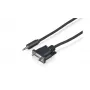 Cable de control serie RS-232C Sony CAB-RSJA1 - conector hembra DB9 a conector macho jack de 3,5 mm, 2,5 m, negro
