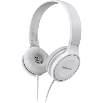 Auriculares on-ear Panasonic RP-HF100E-W, con cable, drivers de neodimio de 30 mm, plegables, blanco