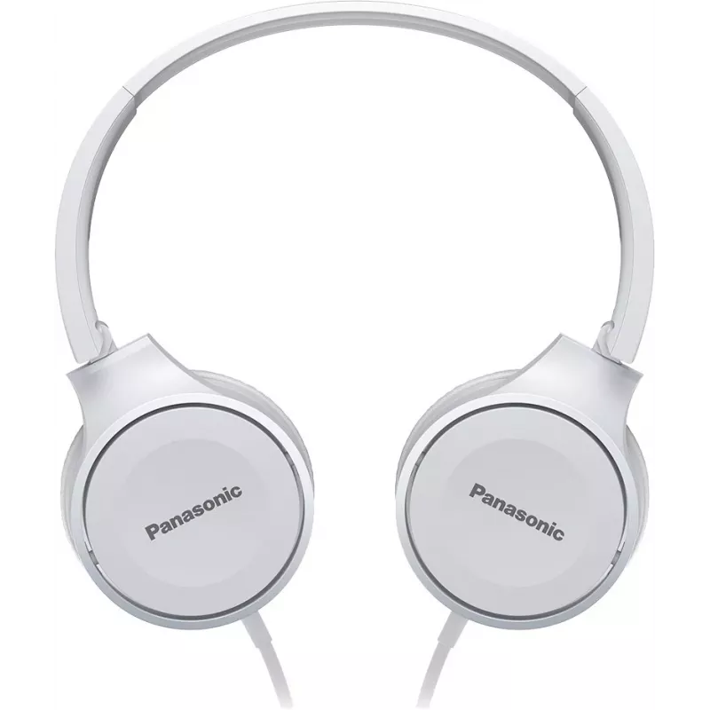 Auriculares on-ear Panasonic RP-HF100E-W, con cable, drivers de neodimio de 30 mm, plegables, blanco