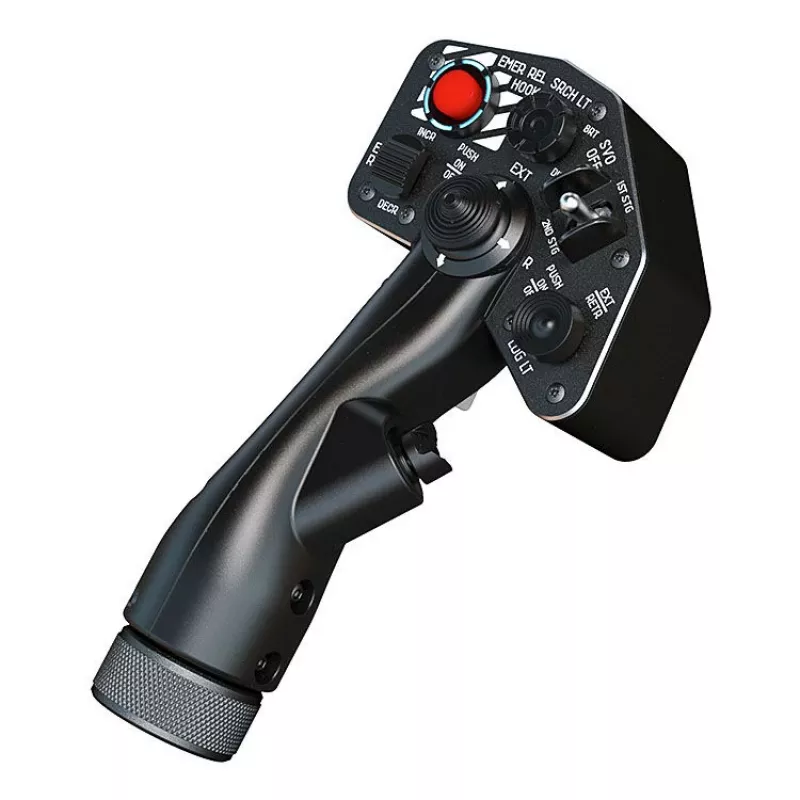 Virpil Controls Hawk-60 Collective Grip - Collective de helicóptero para diestros con más de 23 entradas, POV de 8 direcciones, hat de 5 direcciones, mini-stick analógico, rueda de desplazamiento, interruptores basculantes, botón pulsador, gatillo de 2 etapas, construcción en metal y composite, compatible con base VPC