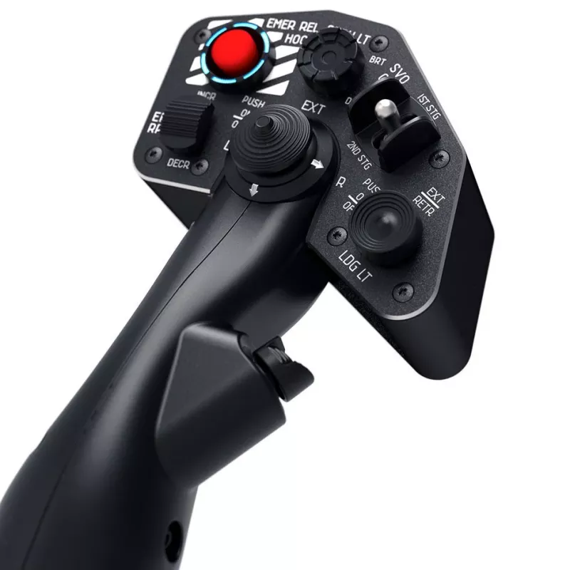 Virpil Controls Hawk-60 Collective Grip - Collective de helicóptero para diestros con más de 23 entradas, POV de 8 direcciones, hat de 5 direcciones, mini-stick analógico, rueda de desplazamiento, interruptores basculantes, botón pulsador, gatillo de 2 etapas, construcción en metal y composite, compatible con base VPC
