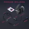 FIFINE H3 AmpliGame RGB Auriculares gaming over-ear con cable y micrófono desmontable, drivers de 50 mm, USB-A, Negro