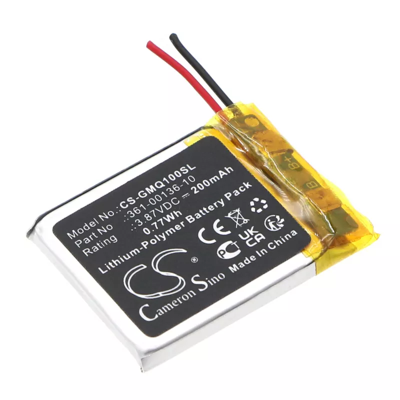 Cameron Sino Batería de repuesto para Garmin Venu Sq / Venu Sq 2 / Music – 100 mAh Li-Polymer, 3,85 V, 361-00136-10 / 361-00136-20
