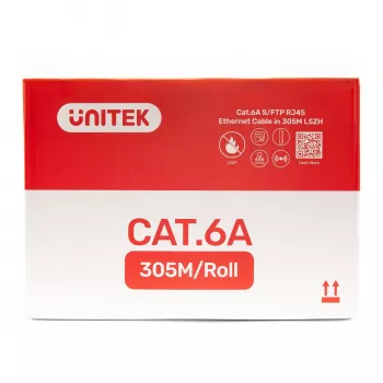 UNITEK C18121BL cable de instalación Cat.-6A-S/FTP-LSZH, 305 m, azul