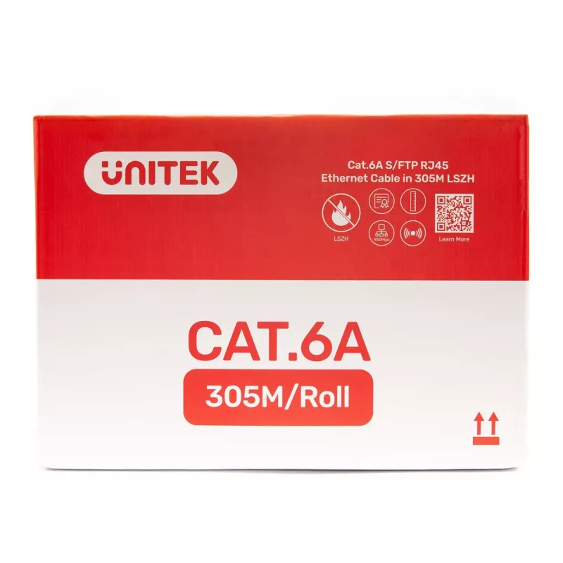 UNITEK C18121BL cable de instalación Cat.-6A-S/FTP-LSZH, 305 m, azul