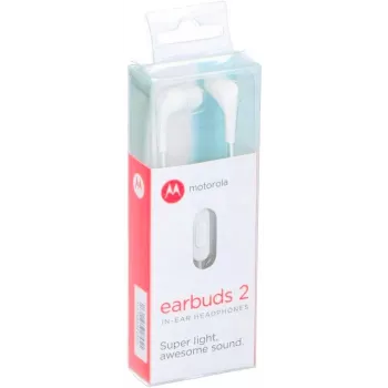 Motorola Earbuds 2 auriculares de botón, blancos (501278680094)