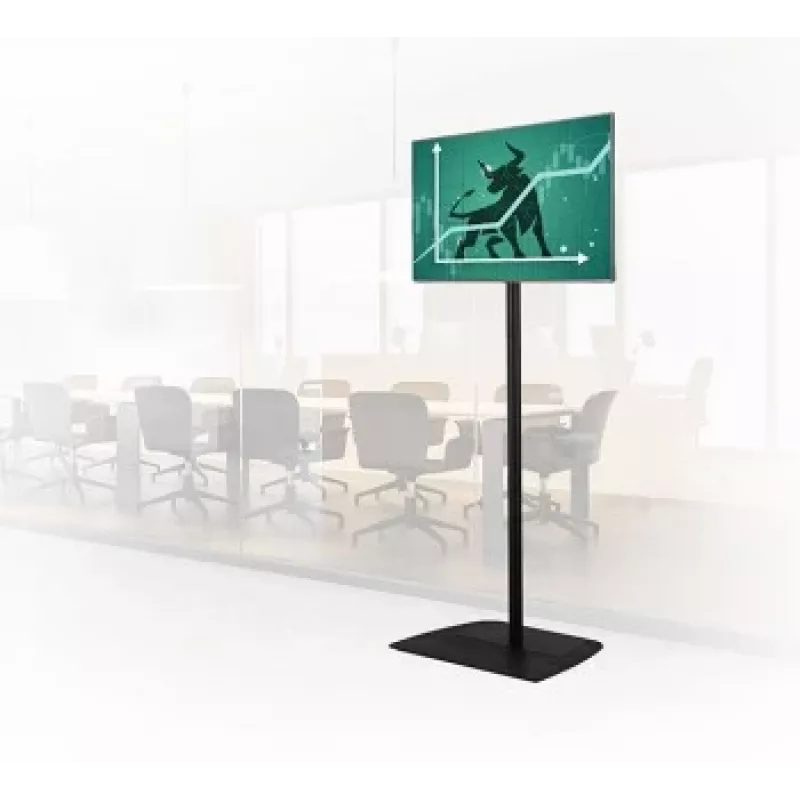 B-TECH AV BT8571/BB Soporte de suelo universal para pantallas planas con columna de 1,8 m Ø50 mm, VESA 200x200