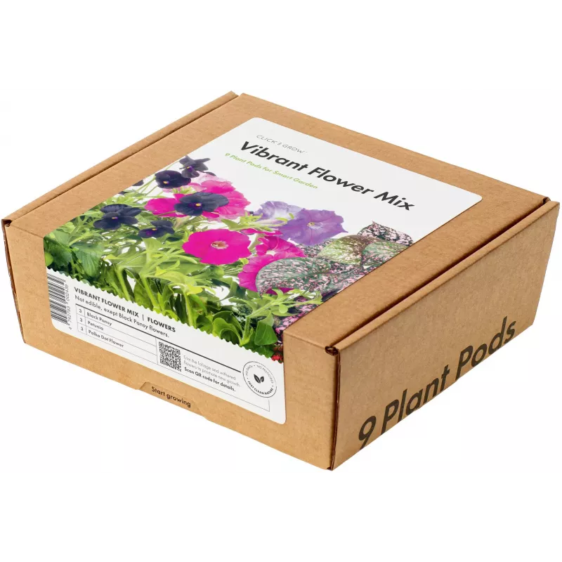 Cápsulas Vibrant Flower Mix Click & Grow para Smart Garden, pack de 9 (PPMVBX9)