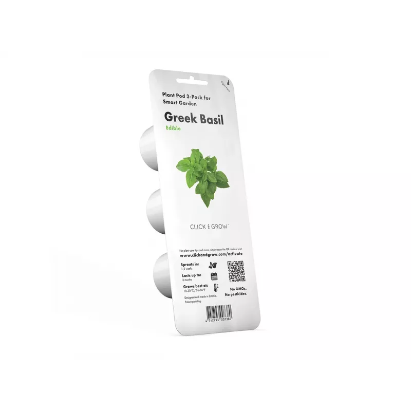 Click & Grow Smart Garden recambio de albahaca enana, 3 cápsulas de plantas (SGR21X3)