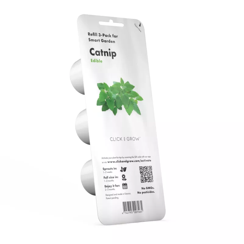 Click & Grow Smart Garden recambio de hierba gatera, 3 cápsulas de plantas (SGR29X3)