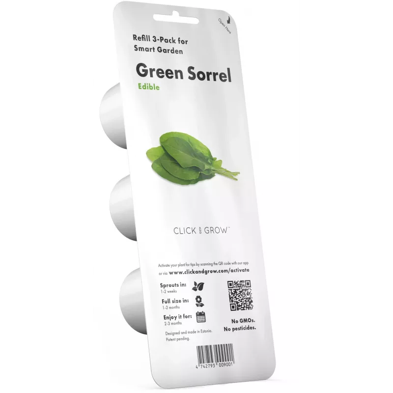 Cápsulas de acedera Click & Grow para Smart Garden, pack de 3 (SGR55X3)