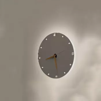 Lámpara de pared LED NO NAME LAMP WALL TIME 24CM con reloj analógico, 12W, 960lm, 3000K, negro, 240mm