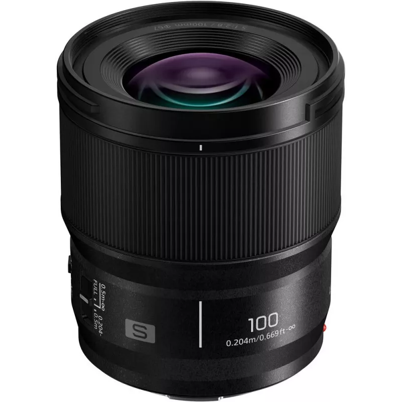 Panasonic Lumix S 100mm F2.8 Macro Objetivo, negro (S-E100E)