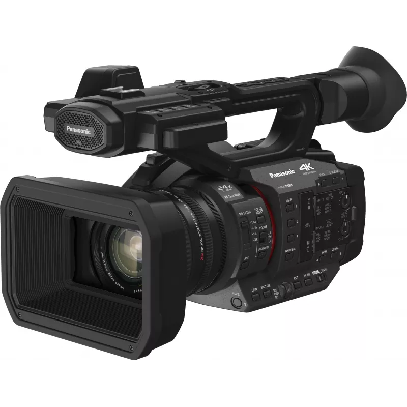 Panasonic HC-X2E videocámara profesional 4K Ultra HD con objetivo Leica Dicomar 20x, Hybrid O.I.S.+ de 5 ejes, entradas XLR duales, 3G-SDI, Wi-Fi, doble ranura para tarjetas SD