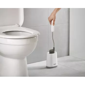 Joseph Joseph Flex Lite cepillo de inodoro con soporte blanco