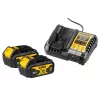 DEWALT DCB1104 18V XR cargador 4A con set de 2 baterías de iones de litio 4.0Ah