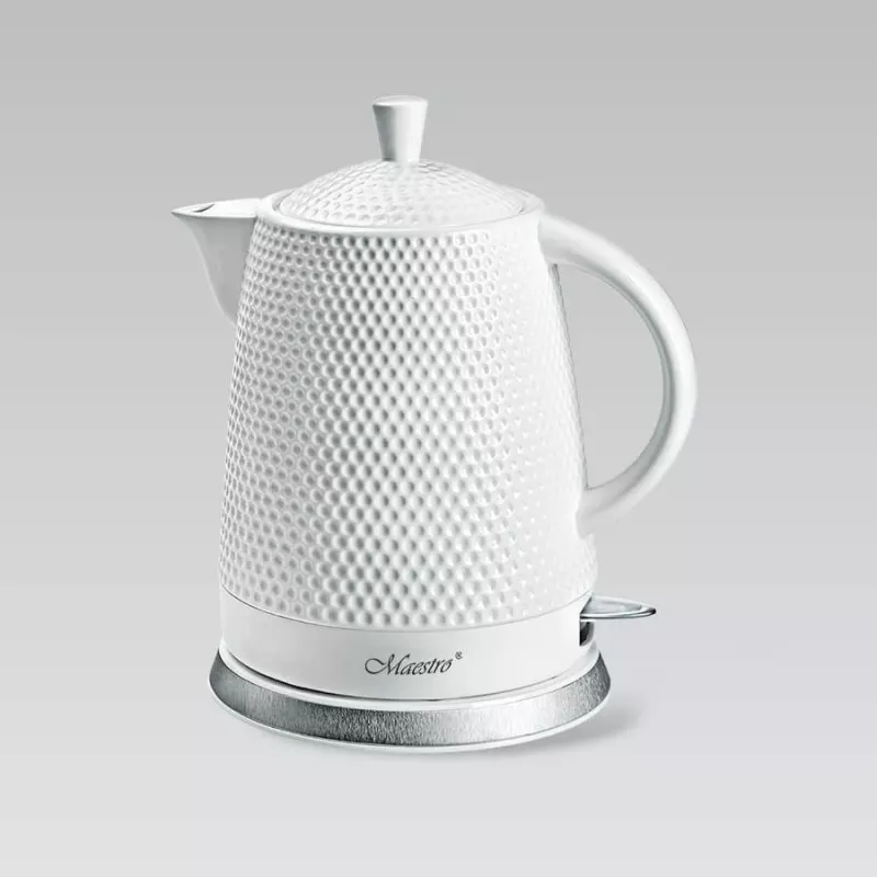 MEO hervidor de agua de cerámica 1,5 l 1500 W blanco MR-069-WHITE MAESTRO