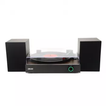 AKAI ATT-200SP tocadiscos de transmisión por correa con grabación USB, 3 velocidades, previo incorporado, salidas RCA y USB, aguja de diamante, tapa antipolvo extraíble
