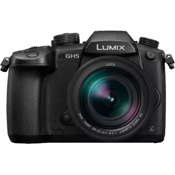 Panasonic Lumix DC-GH5LEG-K cámara de sistema con objetivo Leica DG Vario-Elmarit 12-60mm f/2.8-4 ASPH. POWER O.I.S., 20.3MP Micro Four Thirds, vídeo 4K 60p, Dual I.S. 2 de 5 ejes, Wi-Fi/Bluetooth, resistente a salpicaduras y heladas, negro