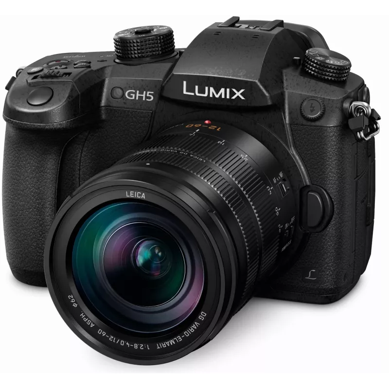 Panasonic Lumix DC-GH5LEG-K cámara de sistema con objetivo Leica DG Vario-Elmarit 12-60mm f/2.8-4 ASPH. POWER O.I.S., 20.3MP Micro Four Thirds, vídeo 4K 60p, Dual I.S. 2 de 5 ejes, Wi-Fi/Bluetooth, resistente a salpicaduras y heladas, negro