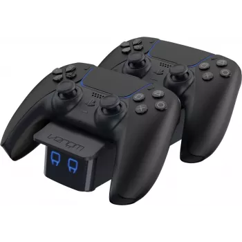 Venom Twin Docking Station para mandos PS5 DualSense - negro
