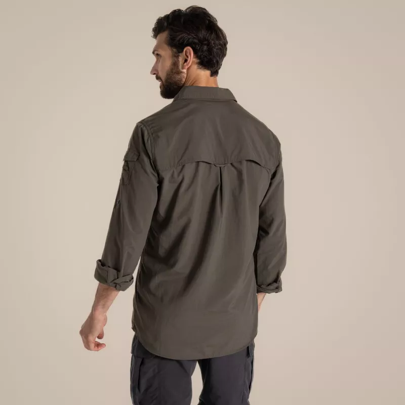 Craghoppers NosiLife Adventure LS camisa III - Verde bosque (M)