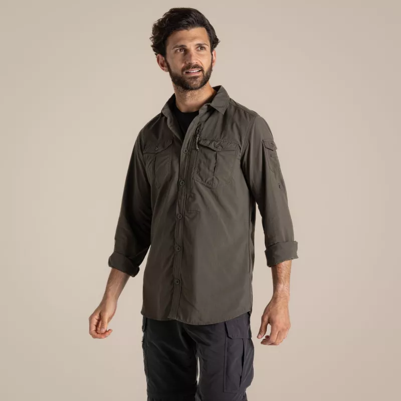 Craghoppers NosiLife Adventure LS camisa III - Woodland Green, talla L
