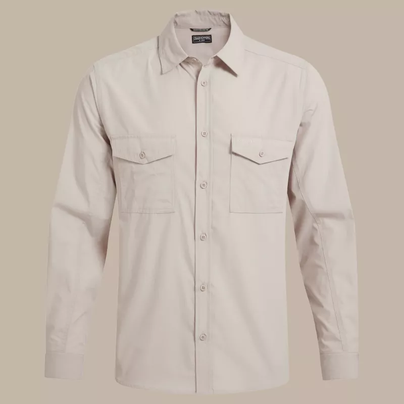 Craghoppers Kiwi II camisa de viaje de manga larga - Oatmeal - XL