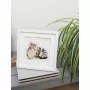 Deknudt S65KK1 marco de fotos blanco de madera 13x13 cm con doble paspartú