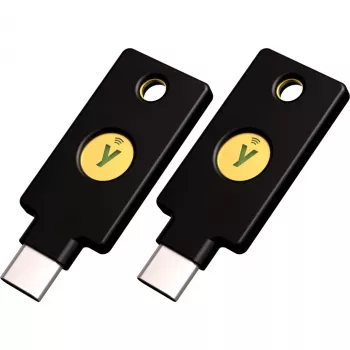 YubiKey 5C NFC llave de seguridad (negro/oro, pack de 2)
