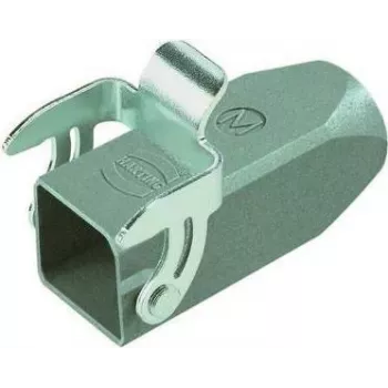 HARTING Han M20 carcasa de acoplamiento, rosca M20, aluminio fundido a presión, IP65/IP67, gris polvo