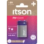 ITSON 6LR61IPO/1CP Pila alcalina de 9V (6LR61, PP3, 1 pack) – Sin mercurio, 5 años de vida útil