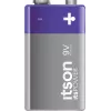ITSON 6LR61IPO/1CP Pila alcalina de 9V (6LR61, PP3, 1 pack) – Sin mercurio, 5 años de vida útil