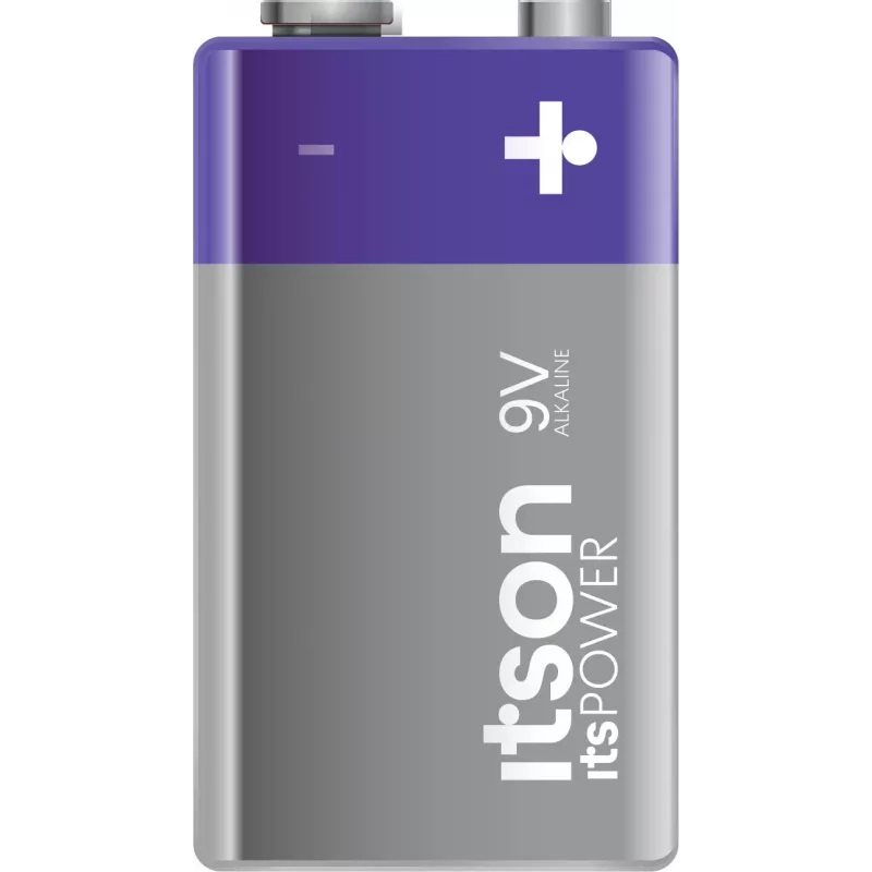 ITSON 6LR61IPO/1CP Pila alcalina de 9V (6LR61, PP3, 1 pack) – Sin mercurio, 5 años de vida útil