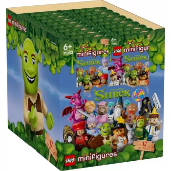 LEGO Bricks Minifiguras 71053 Shrek Serie (BOX) - 36 bolsas sorpresa, figuras coleccionables, caja expositora