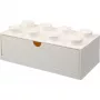 LEGO Brick 8 Cajón de escritorio caja de almacenamiento blanca con 8 tacos