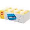 LEGO Brick 8 Cajón de escritorio caja de almacenamiento blanca con 8 tacos