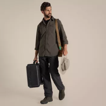 Craghoppers NosiLife Adventure LS Shirt III camisa de viaje de manga larga hombre Woodland Green XXL