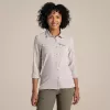 Craghoppers NosiLife Pro LS Shirt III camisa de viaje mujer - Soft Mushroom, XS