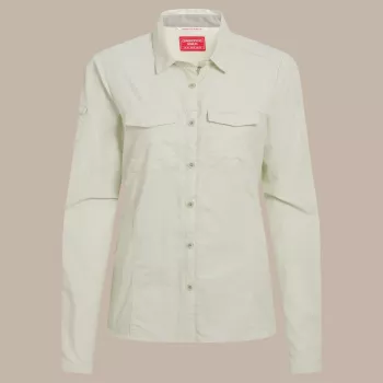 Craghoppers NosiLife Adventure LS Shirt III camisa de viaje mujer - Pear Drop, talla S